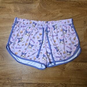 Sanrio Kuromi Pastel Purple Sleep Shorts